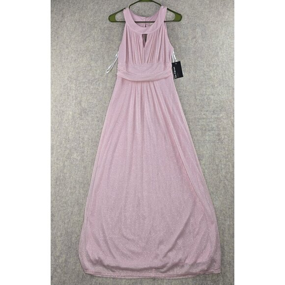 En Focus Studio Pink Sparkle Sleeveless Maxi Dress - Picture 1 of 9